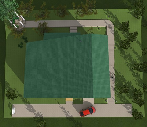 Визуализация проектов: курсовые проекты на тему "малоэтажное жилое здание"