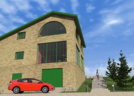 Визуализация проектов: курсовые проекты на тему "малоэтажное жилое здание"