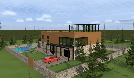 Визуализация проектов: курсовые проекты на тему "малоэтажное жилое здание"