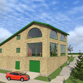 Визуализация проектов: курсовые проекты на тему "малоэтажное жилое здание"